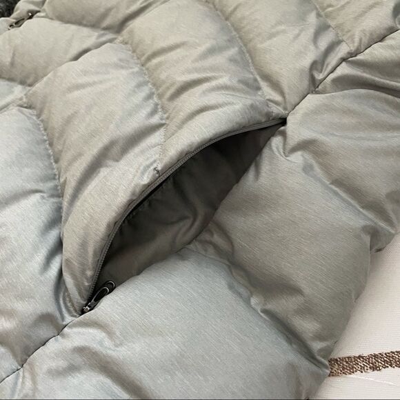 OUTDOOR RESEARCH Light Gray Plaza Down Hoodie Puffer Jacket - Picture 7 of 12